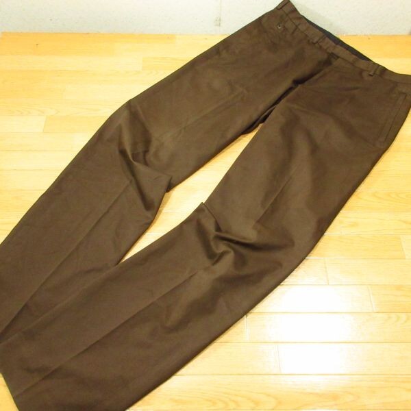 ◎美品!Neil Barrett ニールバレット イタリア製 テーパード スラックス パンツ ZIPポケット メンズ 茶色 ブラウン size 50◆PA4326拍卖