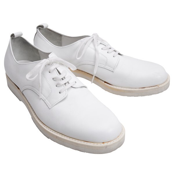 コムデギャルソンCOMME des GARCONS レザーオックスフォードシューズ 白23.5拍卖