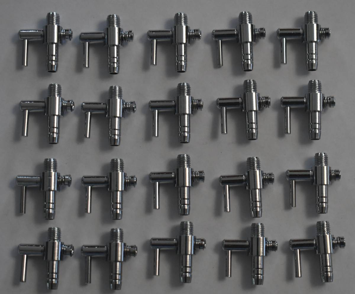 【送料無料】 一方コック 20個 エアーコック アクア用品 エアー 調整 内径4mmのエアーチューブ接続 検品済拍卖