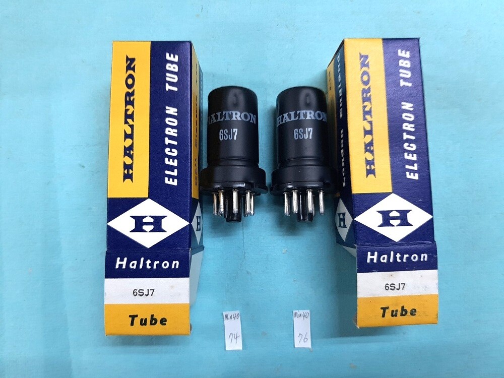 即決あり■未使用品■6SJ7 メタル管 イギリス Haltron 2本組 化粧箱入り拍卖