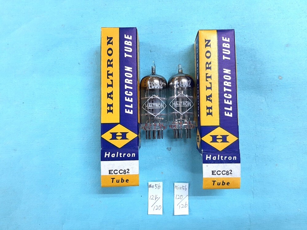 即決あり■ECC82 Haltron 未使用品 化粧箱 2本組拍卖