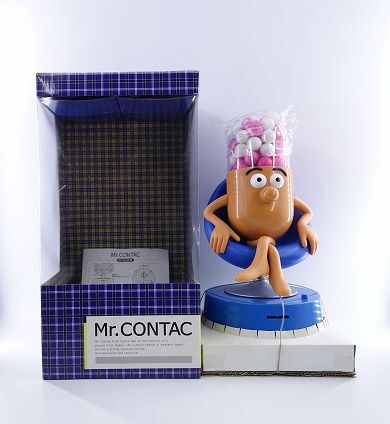 ★格安スタート【未使用/保管品】Mr.CONTAC ミスターコンタック しゃべる音声 時計 貯金箱 高さ約35㎝ 非売品 風邪薬キャラクター 売切り★拍卖