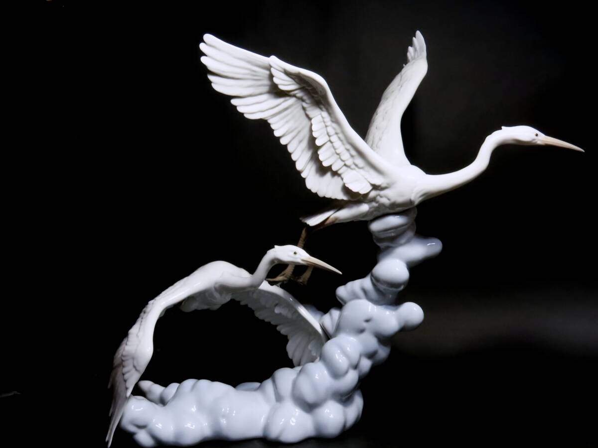【リヤドロ】 双鶴 特大フィギュリン拍卖