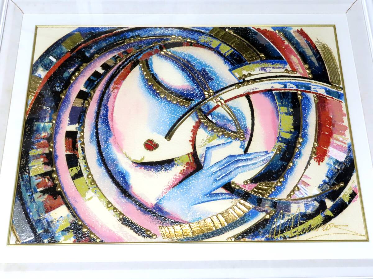 【真作】 マーティロ・マヌキアン 「ホワイトファンタジー」 シルクスクリーン 大判Ⅱ拍卖