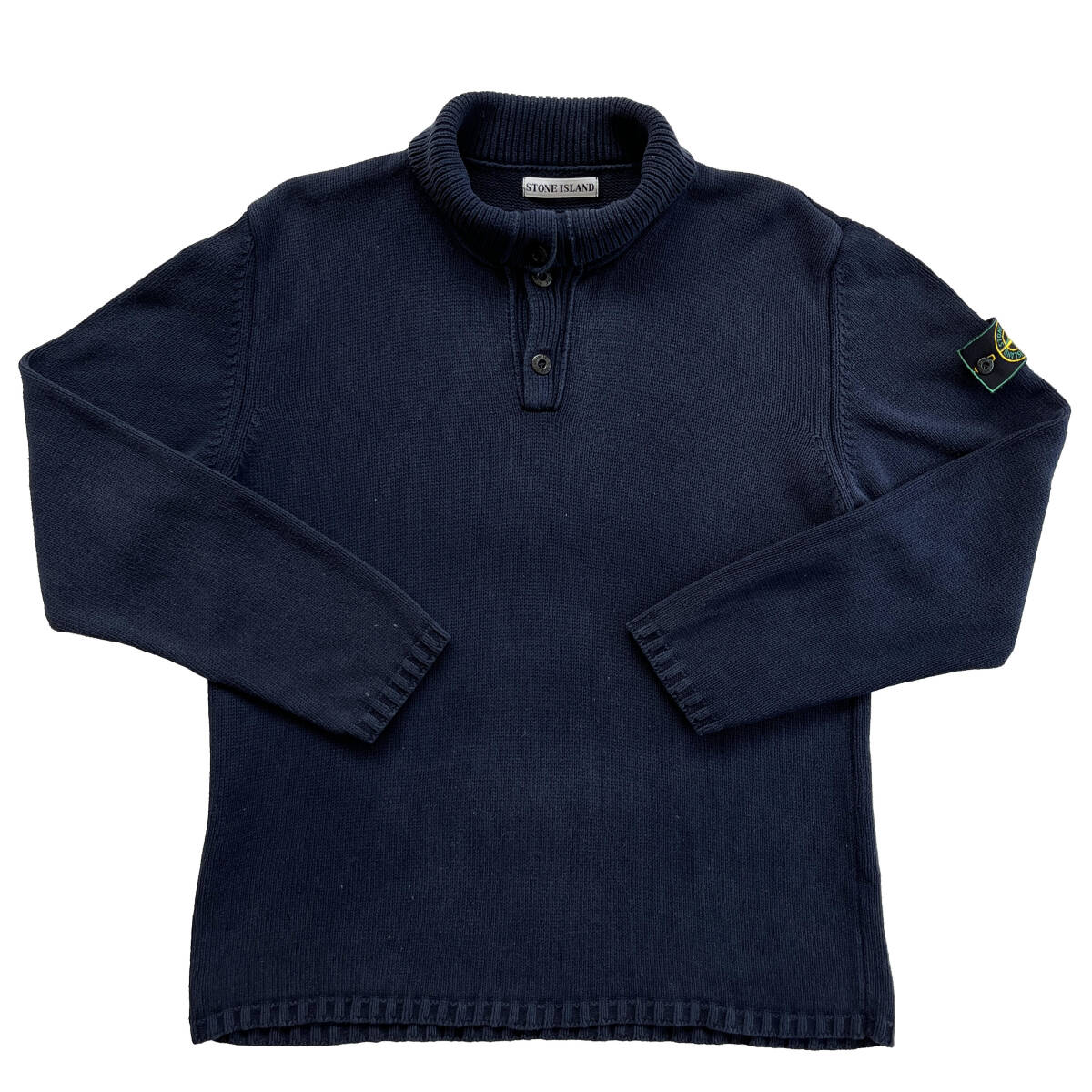 【Vintage】STONE ISLAND ハイネックニット XL ネイビー Silk シルク C.P.COMPANY ストーンアイランド Ten C 1999S/S拍卖
