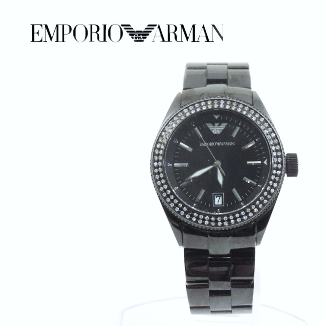 EMPORIO ARMANI クォーツ腕時計/アナログ/ステンレス/ブラック/ブラック/AR-5763 エンポリオ アルマーニ拍卖