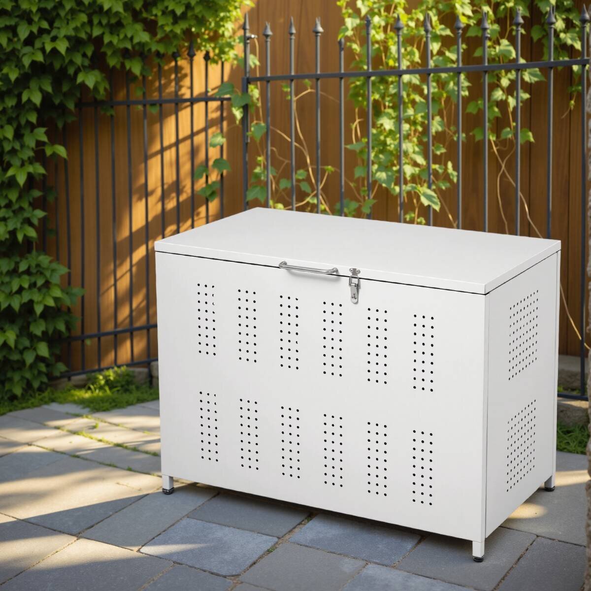 翌日発送 屋外ゴミ収納庫 ゴミ箱 屋外 ゴミ収集ボックス ごみ集積所 大容量 カラスよけ 野良猫対策 ゴミ荒らし防止 庭用可能 容量210L拍卖