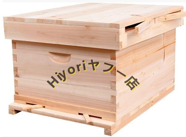 養蜂 巣箱 養蜂用品みつばち巣箱 杉木ミツバチの巣箱耐久性のあります非常に乾燥巣箱 蜂蜜キーパー巣箱 防水性と防食性拍卖