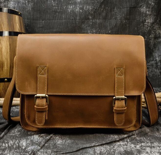 良品☆メンズバッグ 本革 レザー ショルダーバッグ 斜め掛けバッグ メッセンジャーバッグ ビジネスバッグ 通勤拍卖