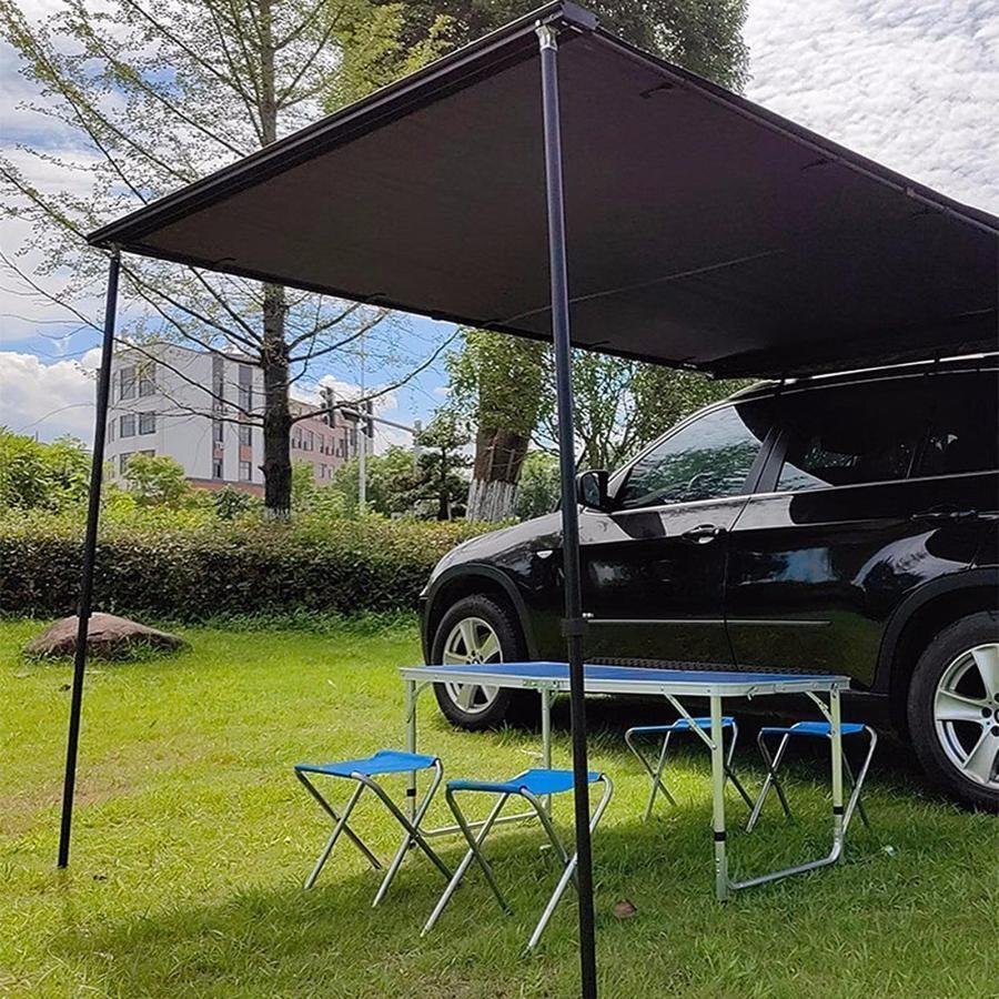 人気新品!カーサイドタープ 車 タープ サイドオーニング カーサイドオーニング 高さ調節可能 アウトドアキャンプ旅行 サンシェード 防水拍卖