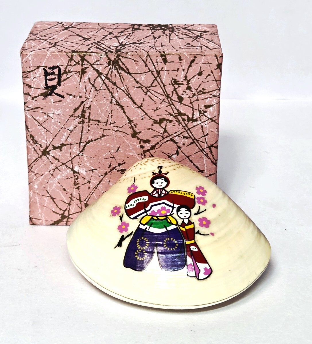 蛤香合 貝合わせ 蛤 雛人形 立雛   新之助 貝新 紙箱  茶道具 香道具 ★岡山発送★(広島発送品同梱不可)拍卖