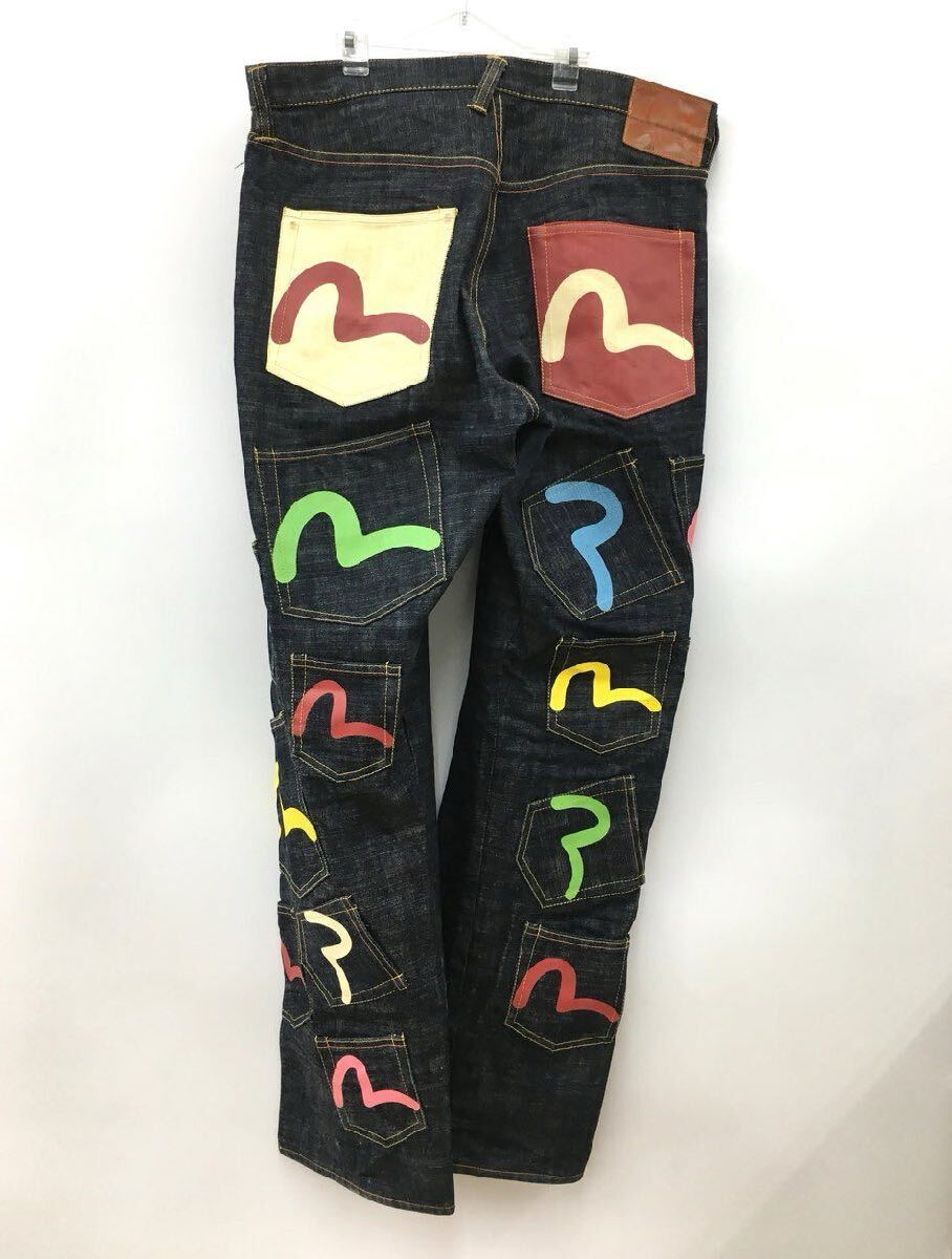 エヴィス EVISU ジーンズ 36x34コットン ボタンフライデニムメニーポケット 2001 2304WT030拍卖