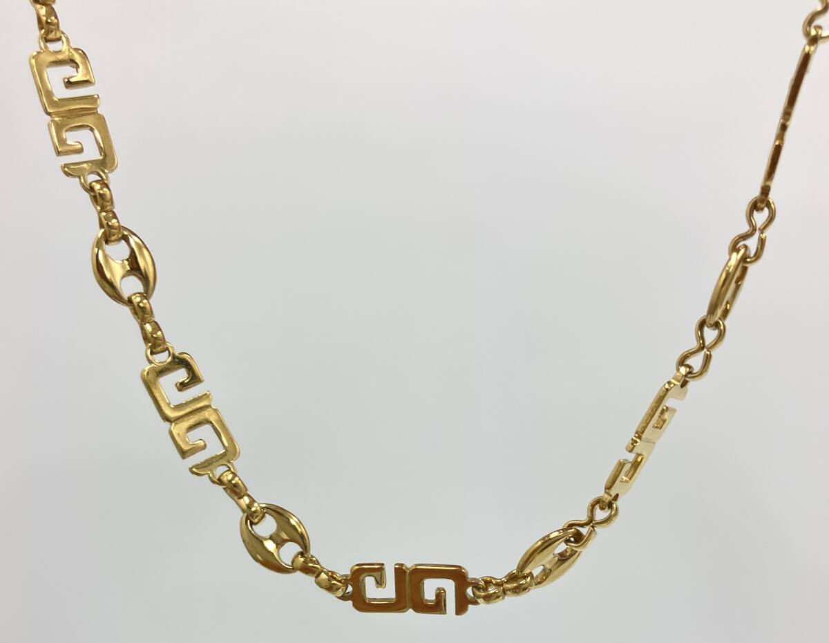 E0001-2510-0258 1円出品 アクセサリー ネックレス GIVENCHY ジバンシィ Gロゴ ロゴモチーフ ゴールド カラー ヴィンテージ拍卖