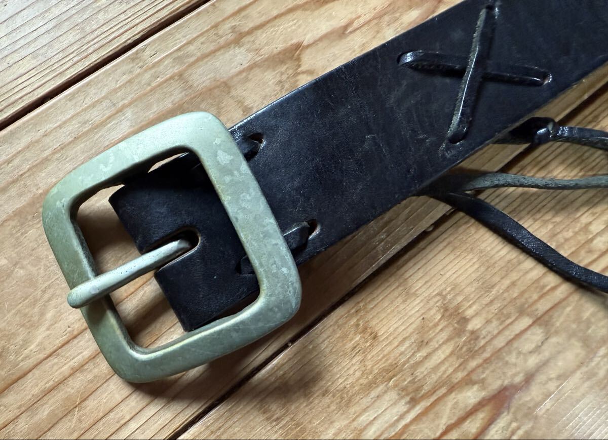 RED MOON レッドムーン  レザーベルトLサイズ ブラック 拍卖