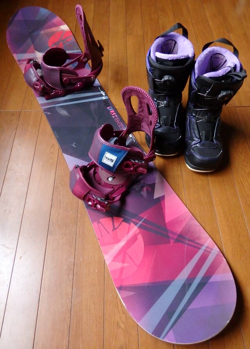 ROSSIGNOL(ロッカータイプ)SALOMON(BOA) 3点セット 板139cm、ブーツ23.5cm拍卖