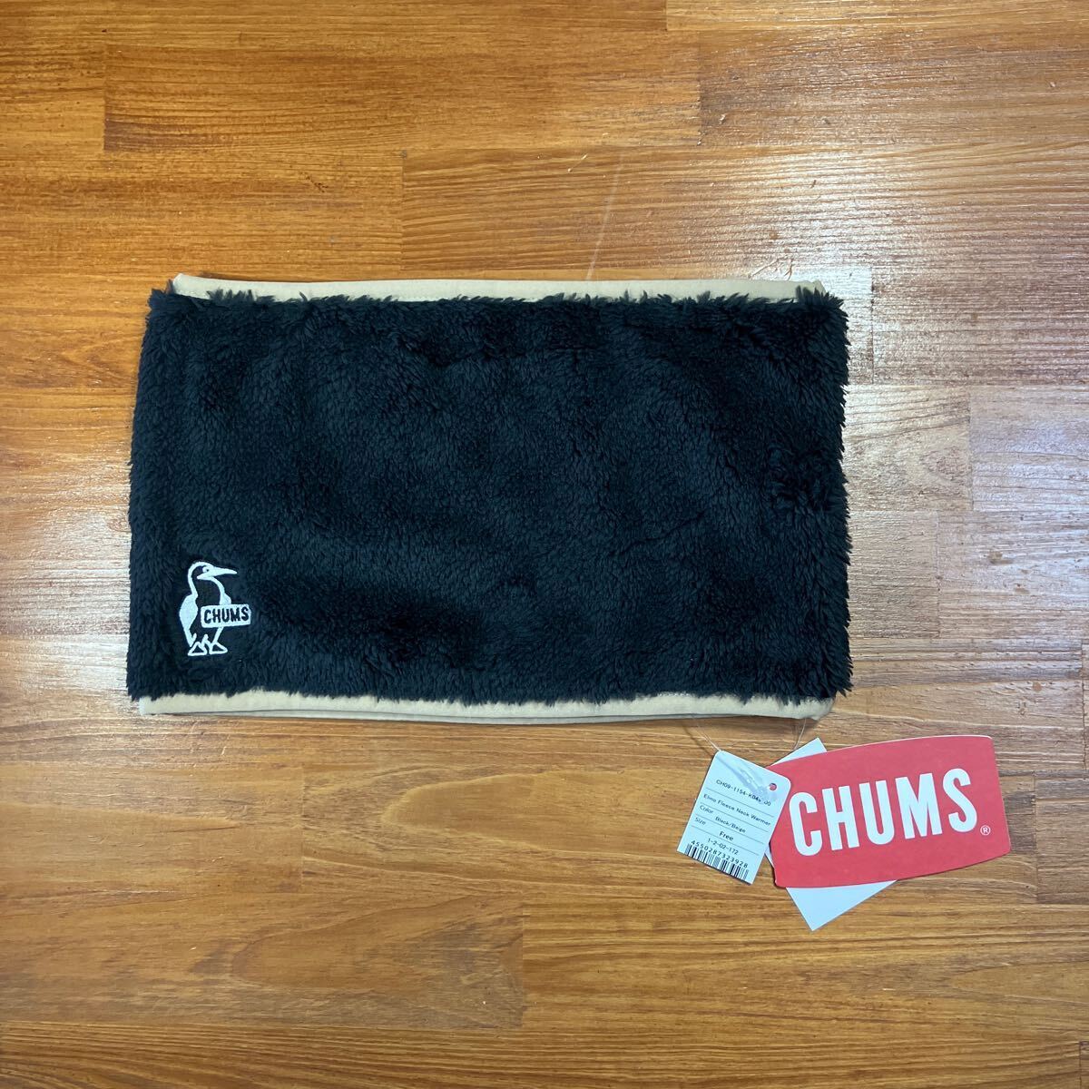 【送料無料/新品】CH09-1154 CHUMS チャムス エルモフリース ネック ウォーマー (マフラー/ネックウォーマー) Black / Beige拍卖