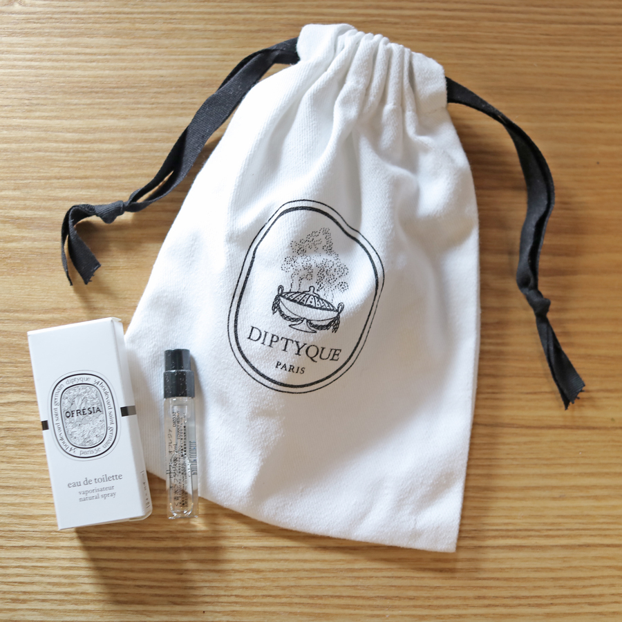 【巾着&オードトワレset 】Diptyque OFRESIA 2ml ディプティック オフレジア トワレ 香水 コロン アロマ フランス製 フランス拍卖