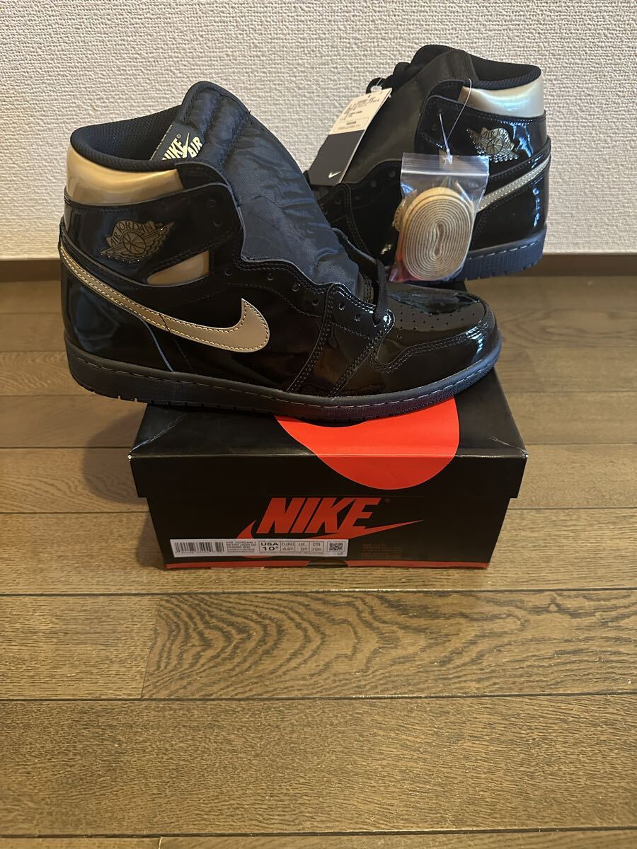 新品 NIKE AIR JORDAN1 HI OGサイズ 28.5cm US 10.5カラー 黒金拍卖