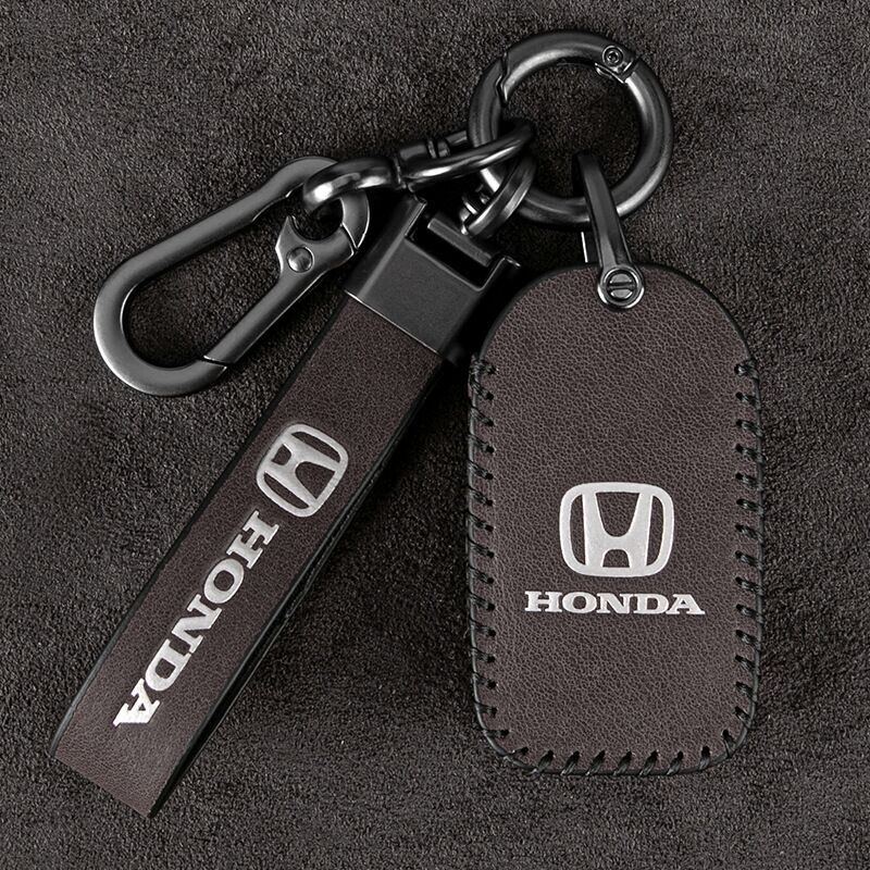 ホンダ キーケース キーホルダー レザー製 3点セット スマートキー キーレス 2色展開拍卖