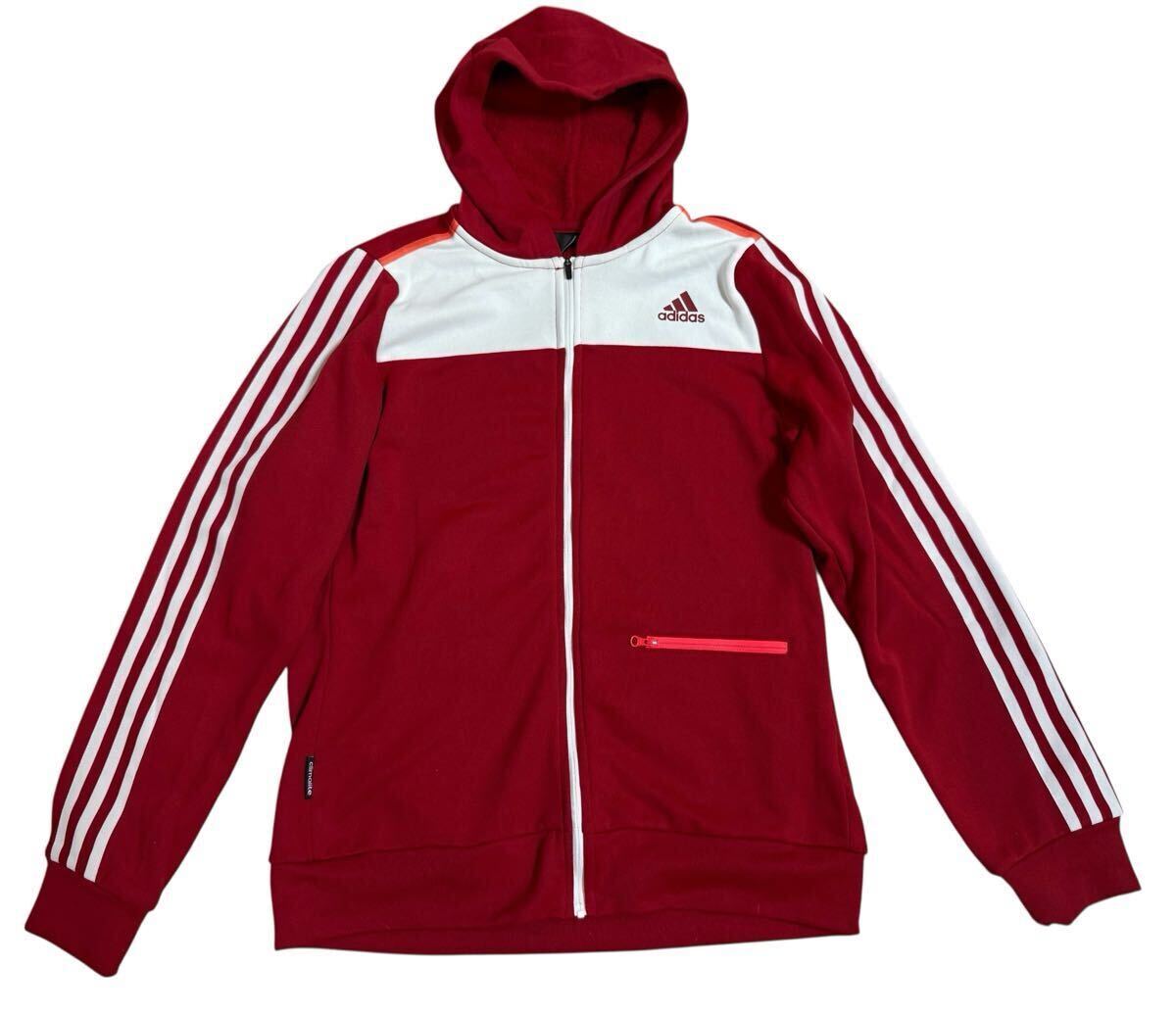 adidas アディダス トラックジャケット ジャージ スポーツウェア レッド拍卖