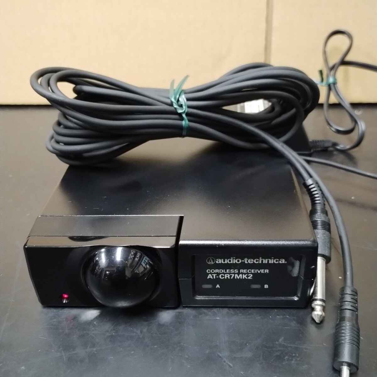 AJ7 audio-technica オーディオテクニカ 赤外線 2MHz帯 レシーバー センサー コード セット AT-CR7MK2 AT724RXMK2 中古 点検動作品拍卖