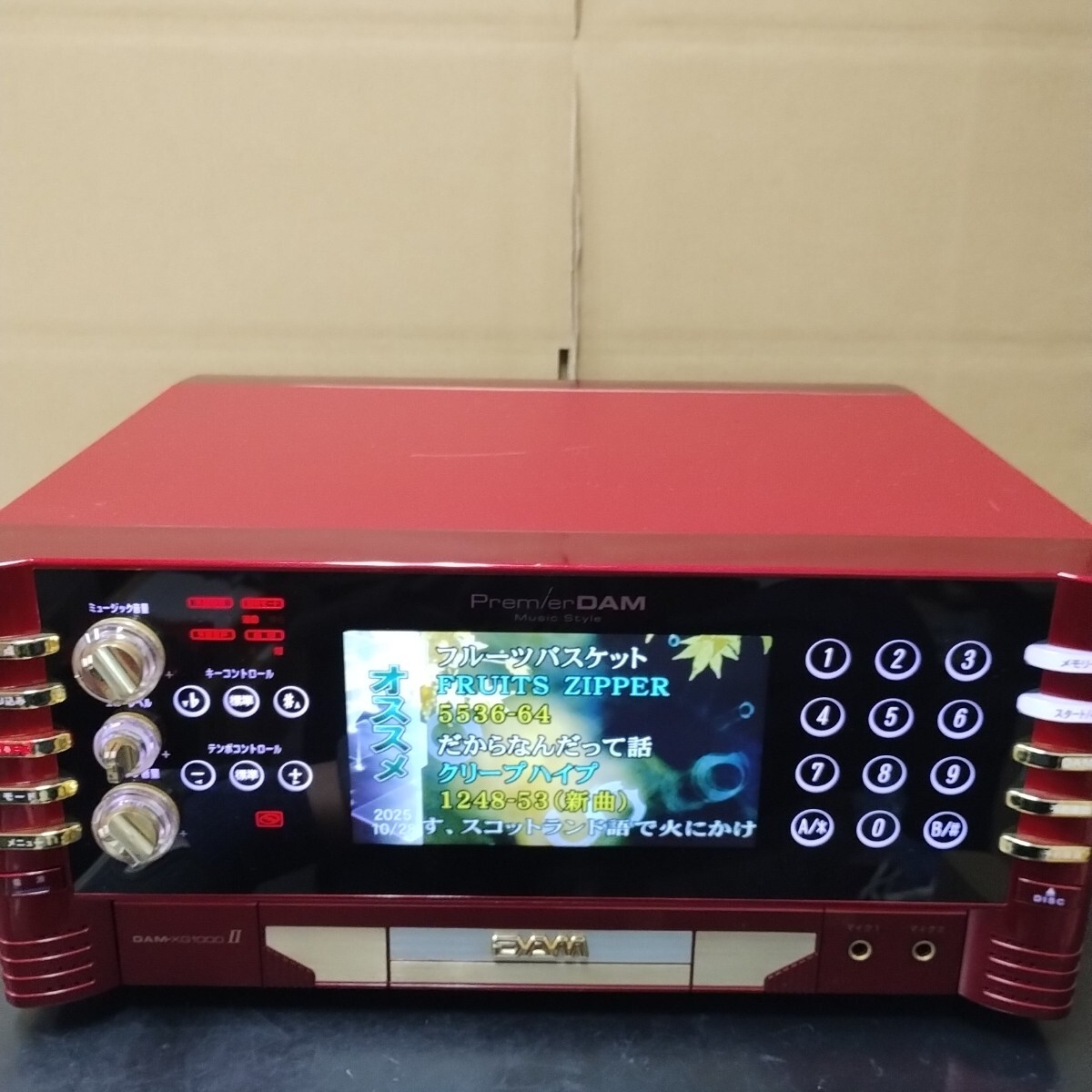 SFZ48 業務用 第一興商 DAM コントローラー DAM-XG1000Ⅱ 赤 中古 点検動作品 フィルター無し 拍卖