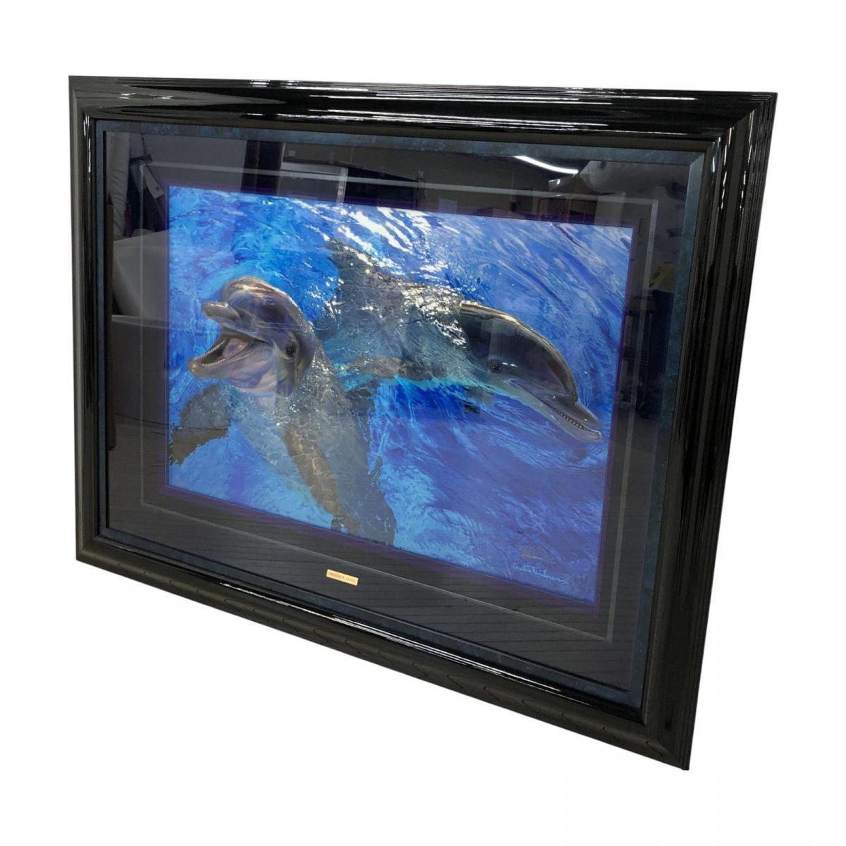 絵画 クリスチャン ラッセン ヴァルアモアナ イルカ 幅126×高さ97×奥行10cm 引取限定 神奈川県相模原市 KLK671746埼拍卖