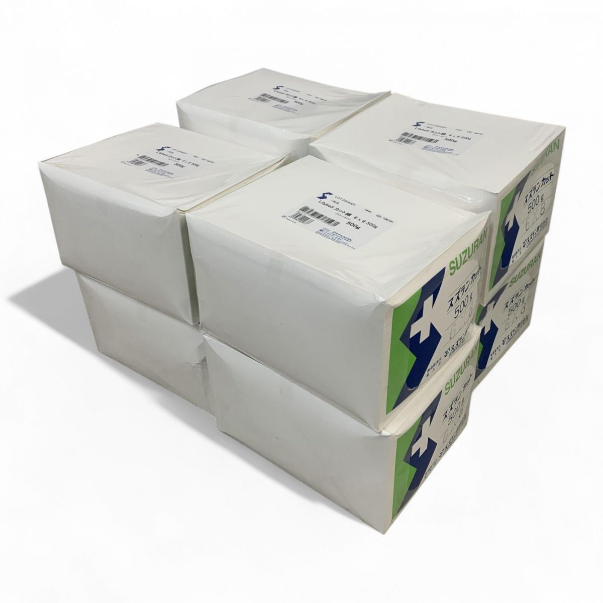 ★未開封★ カット綿 8点 SUZURAN スズラン ベンリーソフト 6×8cm 500g 直接お渡し歓迎 PYK805292相拍卖