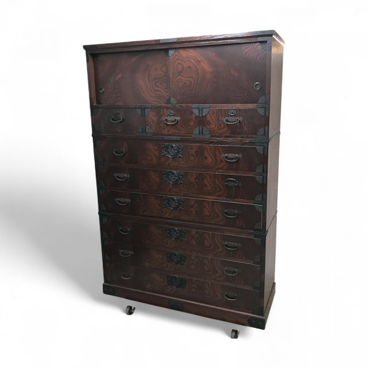 タンス 箪笥 川野工芸 筑後民芸 民芸家具 国産 幅1200×奥行450×高さ1760mm 直接お渡し歓迎 IRK810444厚拍卖