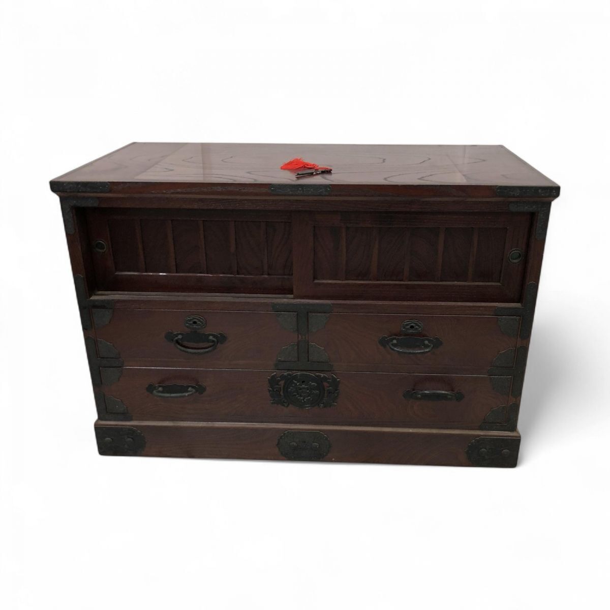 タンス 箪笥 民芸家具 国産 幅900×奥行450×高さ600mm 直接お渡し歓迎 GQK810445厚拍卖