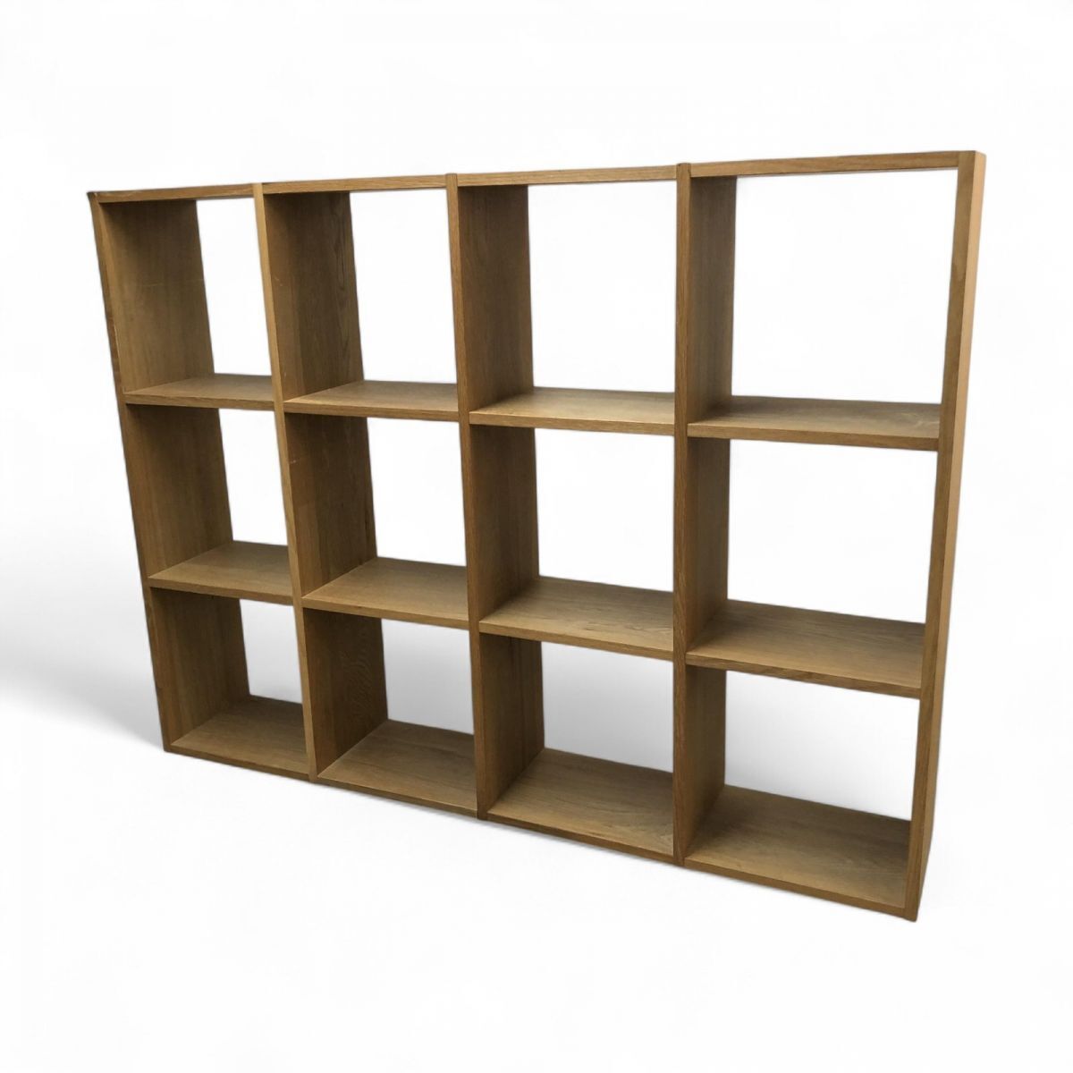 スタッキングシェルフ MUJI 無印良品 3段×4列 オーク材 横160.4×高さ121×奥行28cm 直接お渡し歓迎 IPK744862名拍卖