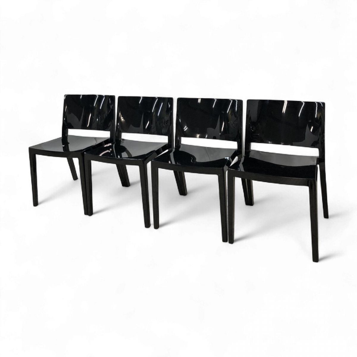 ダイニングチェア 4点 Kartell カルテル リズ ブラック 直接お渡し歓迎 GKK860231埼拍卖