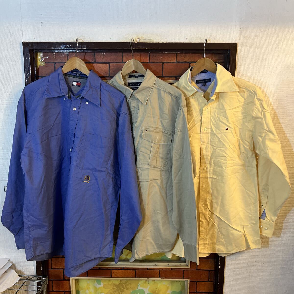 長袖シャツ カジュアル ビジネス  トミーヒルフィガー TOMY 未使用含む サイズM まとめ売り  アメリカ古着 ブルックスブラザーズ含む拍卖