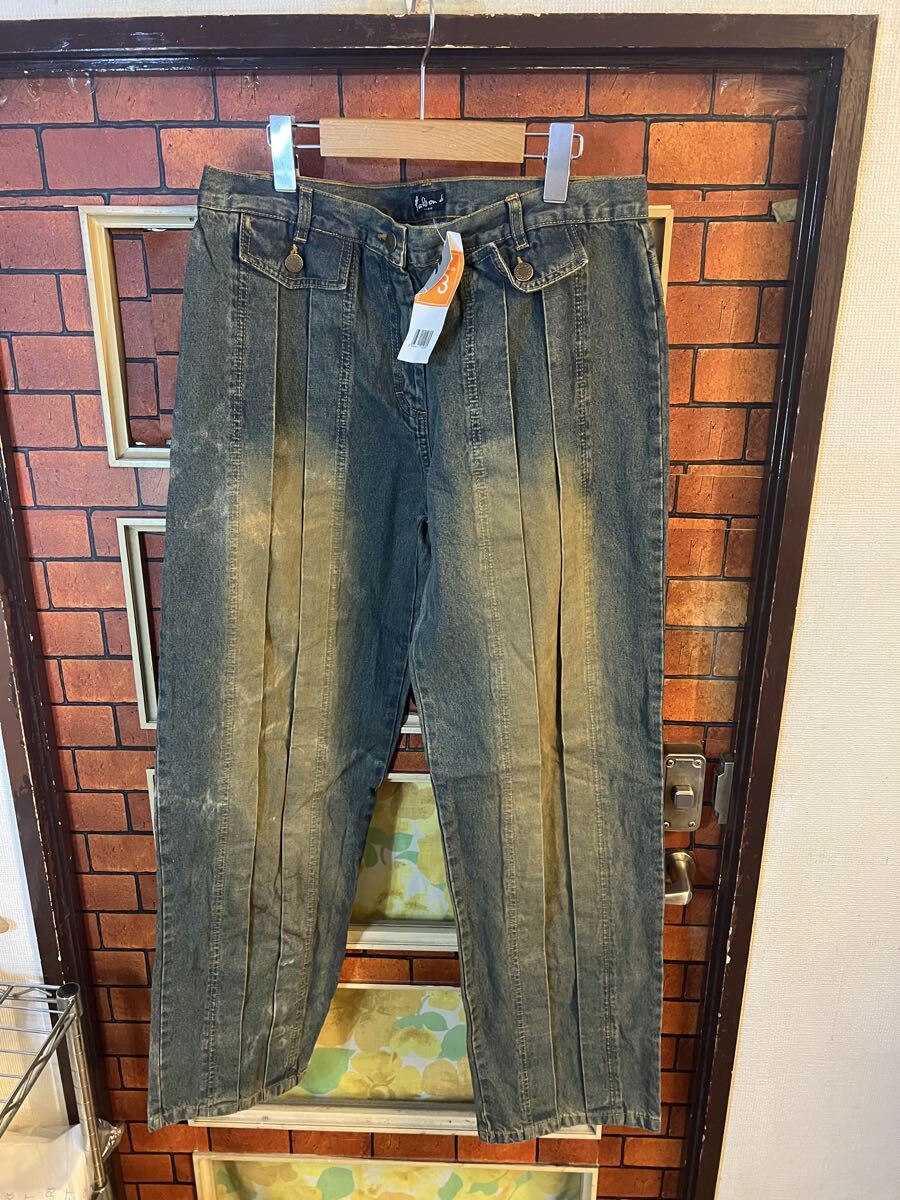 デニムパンツ 未使用 デットストック 訳あり ウエスト約86 ユーロ古着 性別不明 経年劣化あり y2k ジーンズ ジーパン Gパン 拍卖