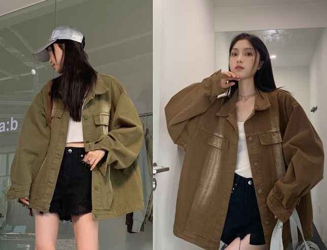 Gジャン ジージャン ジーンズ 長袖アウター コート 羽織 デニム シンプル ゆったり 秋冬 M ブラウン拍卖