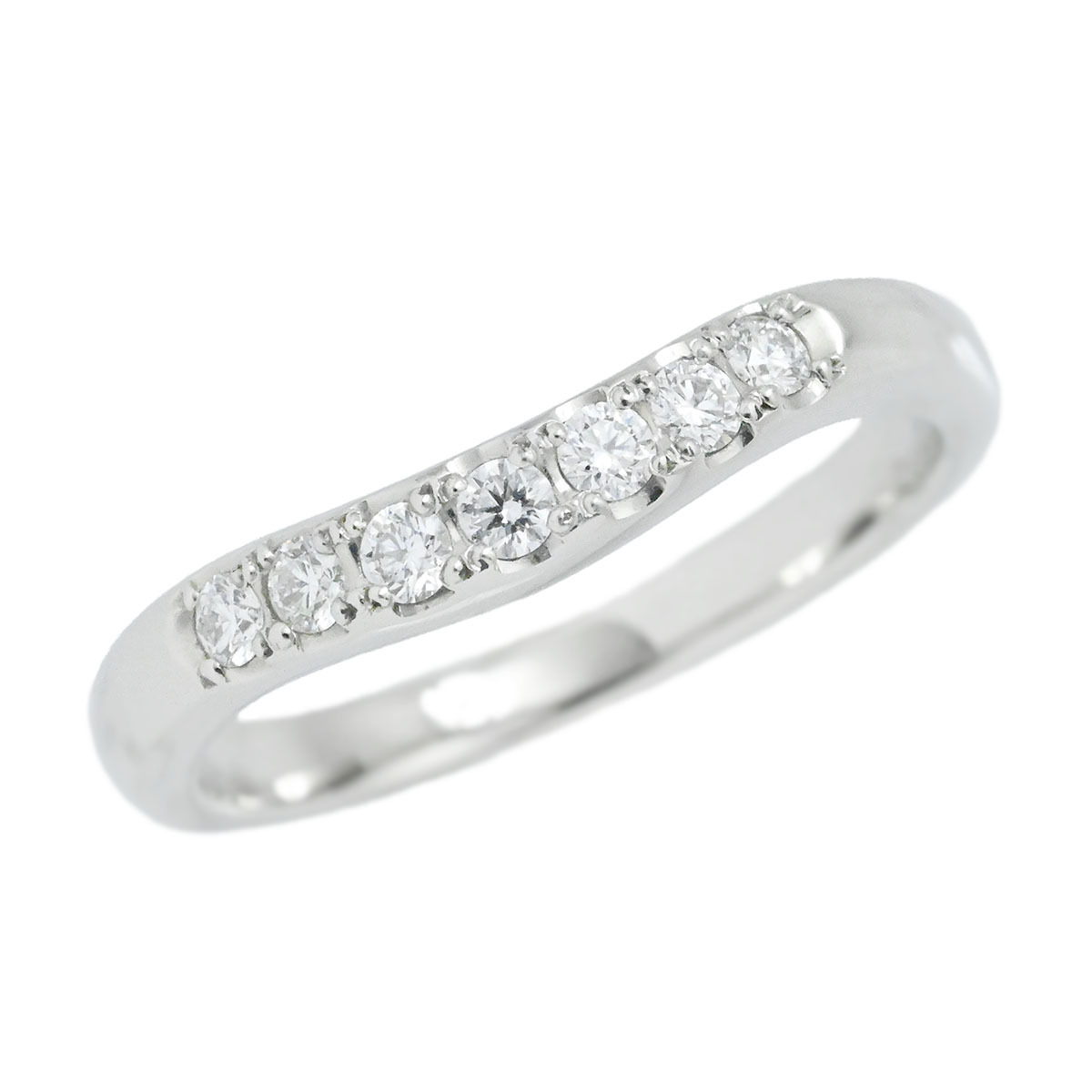ミキモト MIKIMOTO Pt950 プラチナ ダイヤ0.15ct リング サイズ11号 レディース 3876拍卖