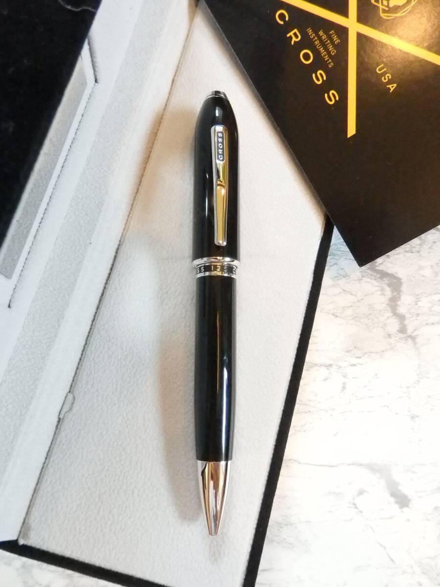 ◆【ほぼ未使用】Cross クロス Peerss ピアレス TrackR ツイスト式ブラックラッカー ボールペン拍卖