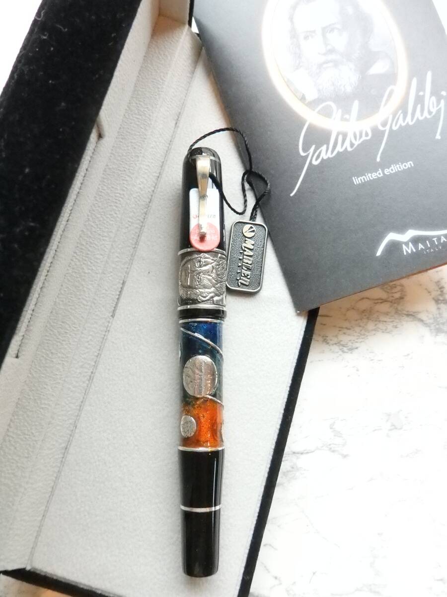 ◆【新品・未使用】マーレン MITA ガリレオ・ガリレイ万年筆 ペン先:18K750ソリッドゴールド M 拍卖