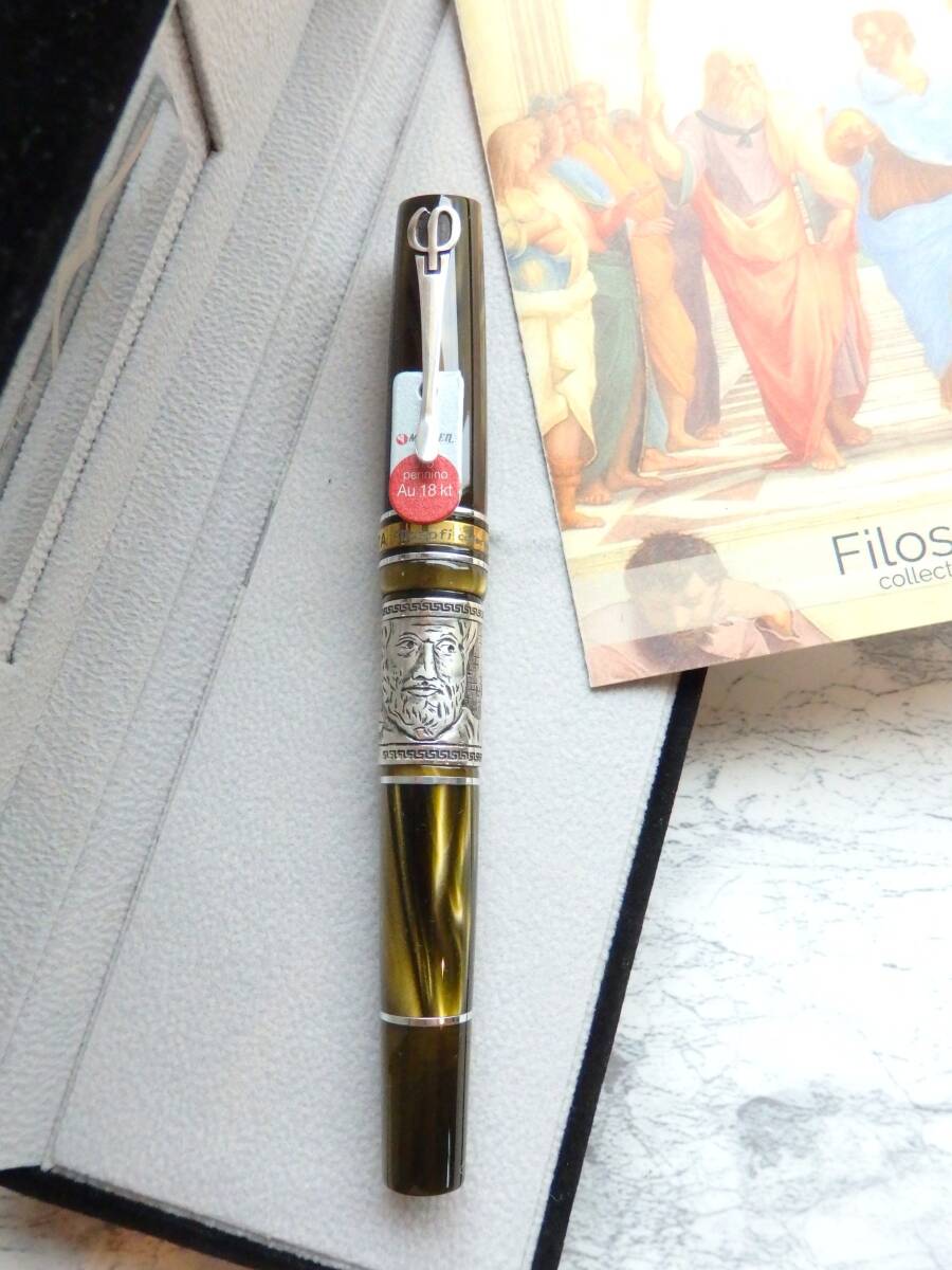 ◆【新品・未使用】マーレン MAITA 古代哲学者シリーズ万年筆 ピタゴラス ペン先:18K750ソリッドゴールド M拍卖