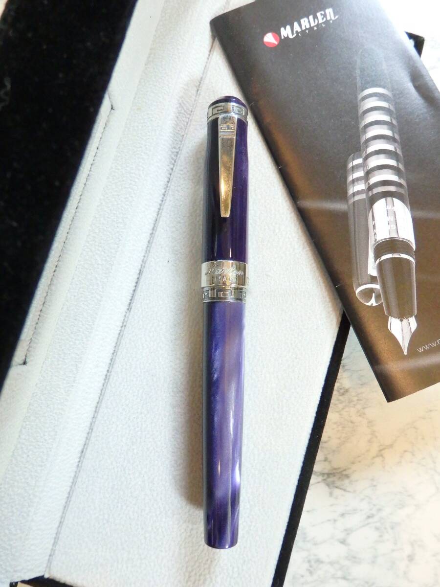 ◆【ほぼ未使用】【送料410円】マーレン マザーオブパール オッデセイ万年筆 ペン先:14K585ソリッドゴールド F拍卖