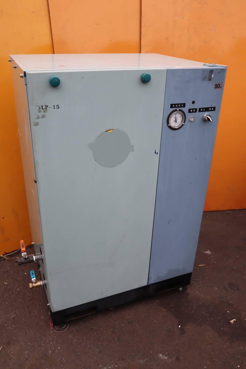 EARTH FUJI  エアーコンプレッサー OF-15 1.5kW(2馬力)三相200V   整備点検済 動作確認済 即決価格.拍卖