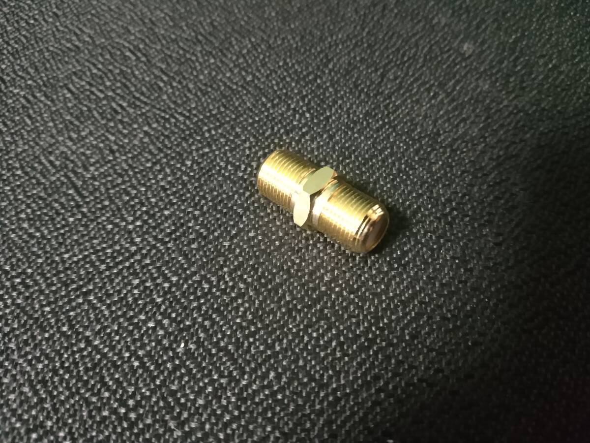 10個入 金メッキF型中継接栓 メス/メス接栓 アンテナケーブル延長コネクタ拍卖