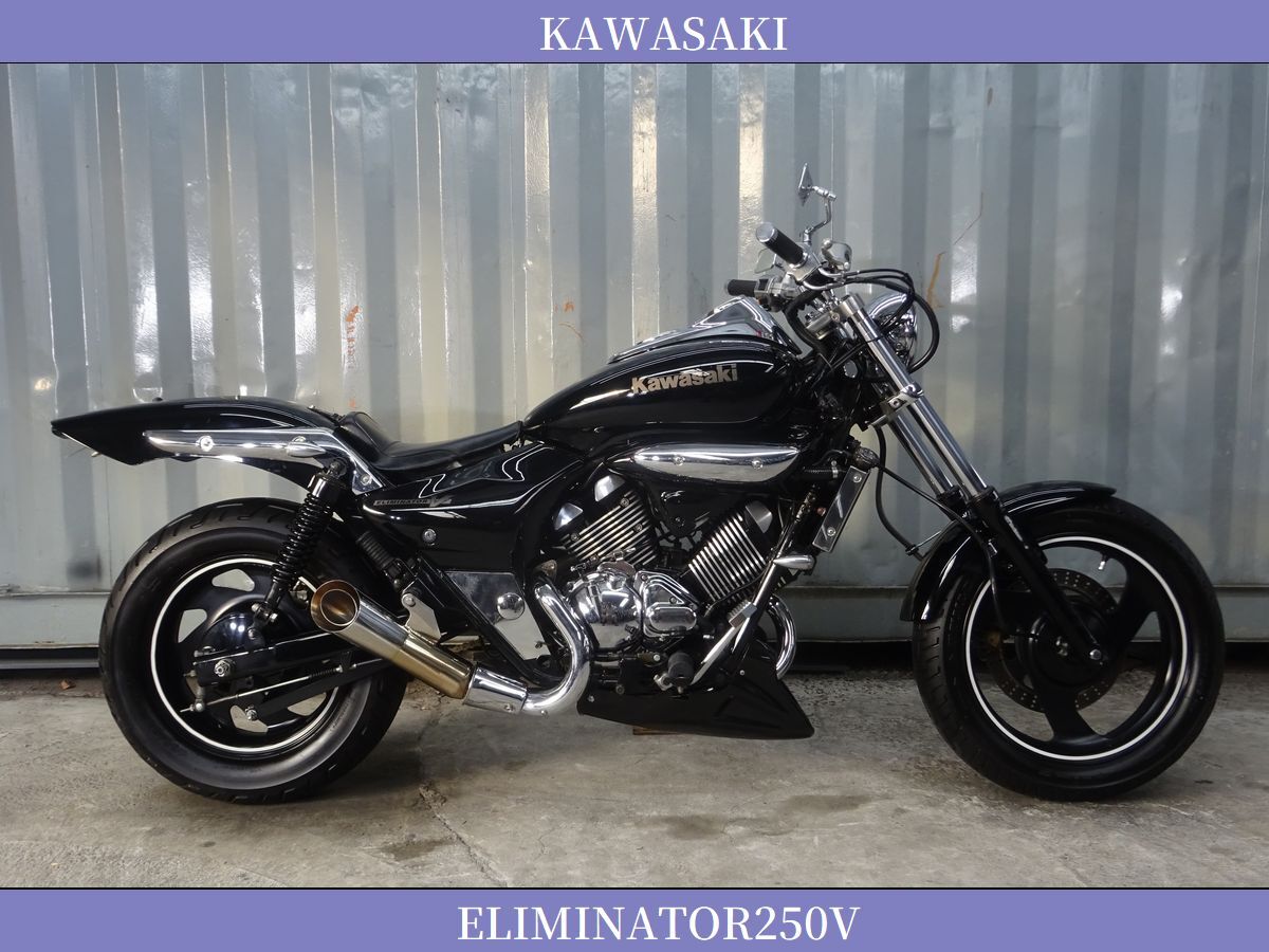 KAWASAKI エリミネーター250V セミカスタム シングルシート 全国配送可 YouTubeにて動画見れます 250㏄拍卖