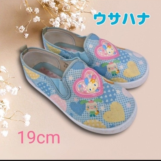 アサヒシューズ ウサハナキッズスリッポン19cm【訳あり商品】 キッズ拍卖