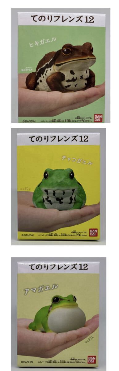てのりフレンズ12 カエル 3種セット 爬虫類 アマガエル てのりフレンズ12 フィギュア 食玩 BANDAI拍卖