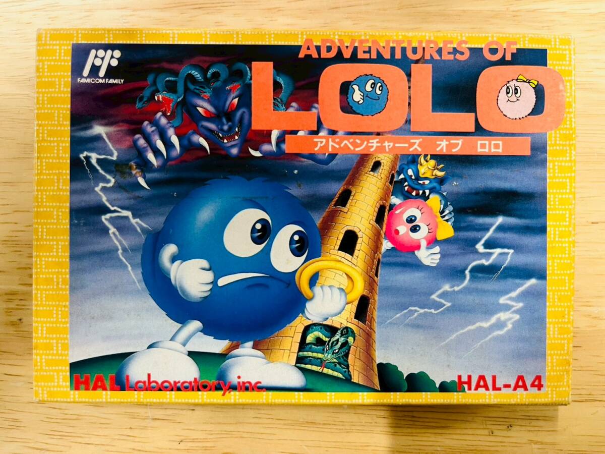 B◆任天堂 FC ファミコン ADVENTURES OF LOLO アドベンチャーズ オブ ロロ HAL研究所 ソフト カセット 箱 取説付◆拍卖