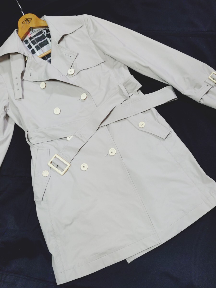 ◎コムサ◆グレージュ◆スプリングコート 薄手コート トレンチコート◆レディースM◆美品拍卖