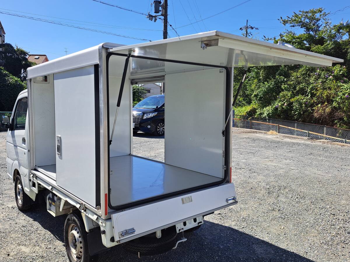 ☆大阪☆人気の上下開き 東洋ブラザー製 保冷庫 トレーラー制作 倉庫 キャリィトラック DA16T 鍵 金具あり 引取限定拍卖