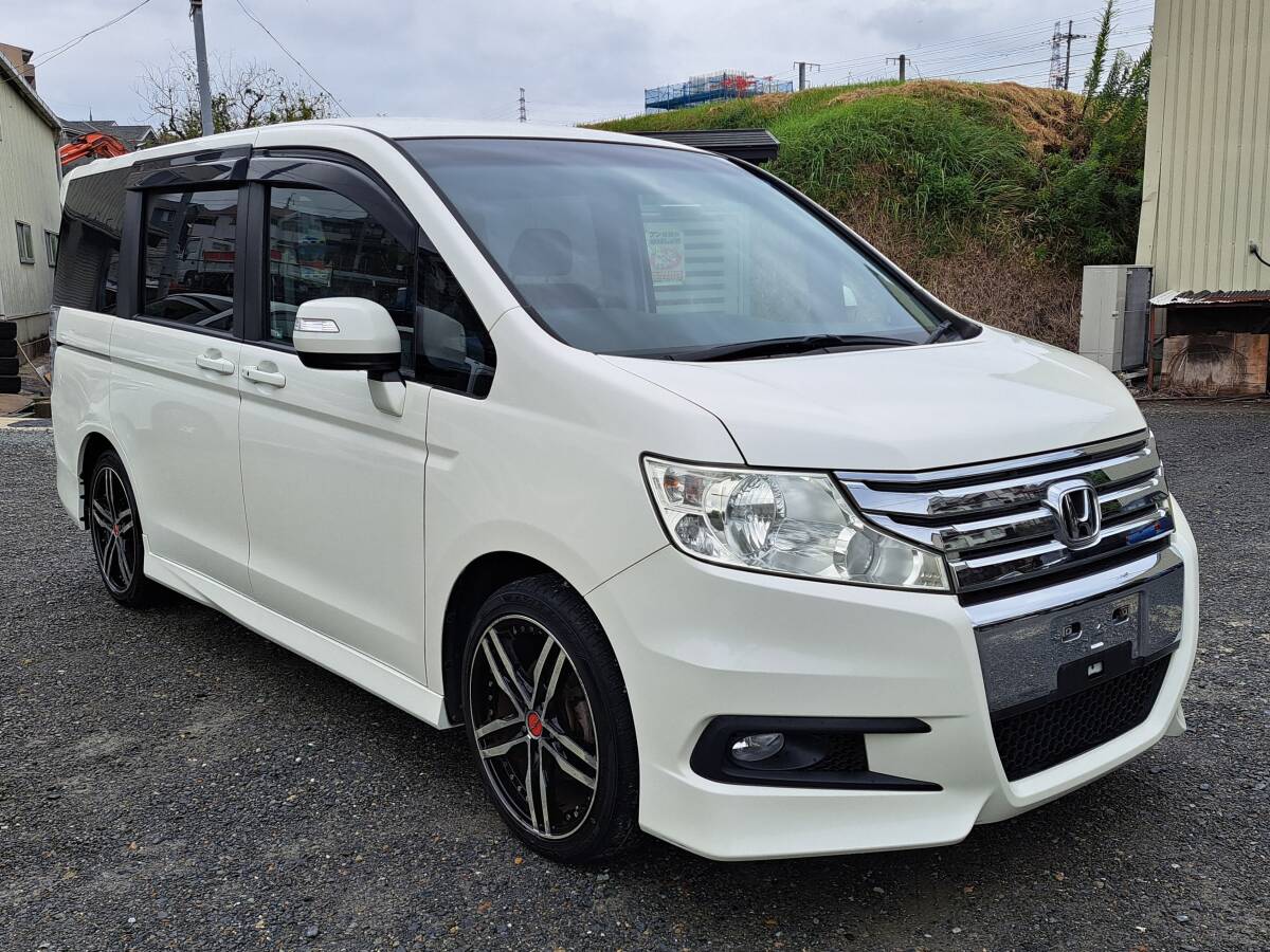 ☆大阪☆4ナンバー構造変更 車検込 H21y RK5 スパーダZ 129828k スマートキー 両側パワースライドドア トランポに お仕事に拍卖