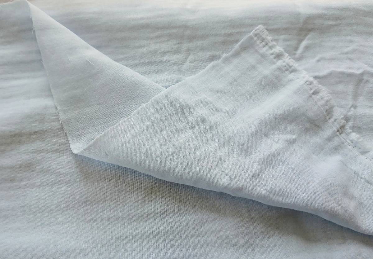 CHECK&STRIPE★幅広ダブルガーゼ・ライトブルー145×150拍卖